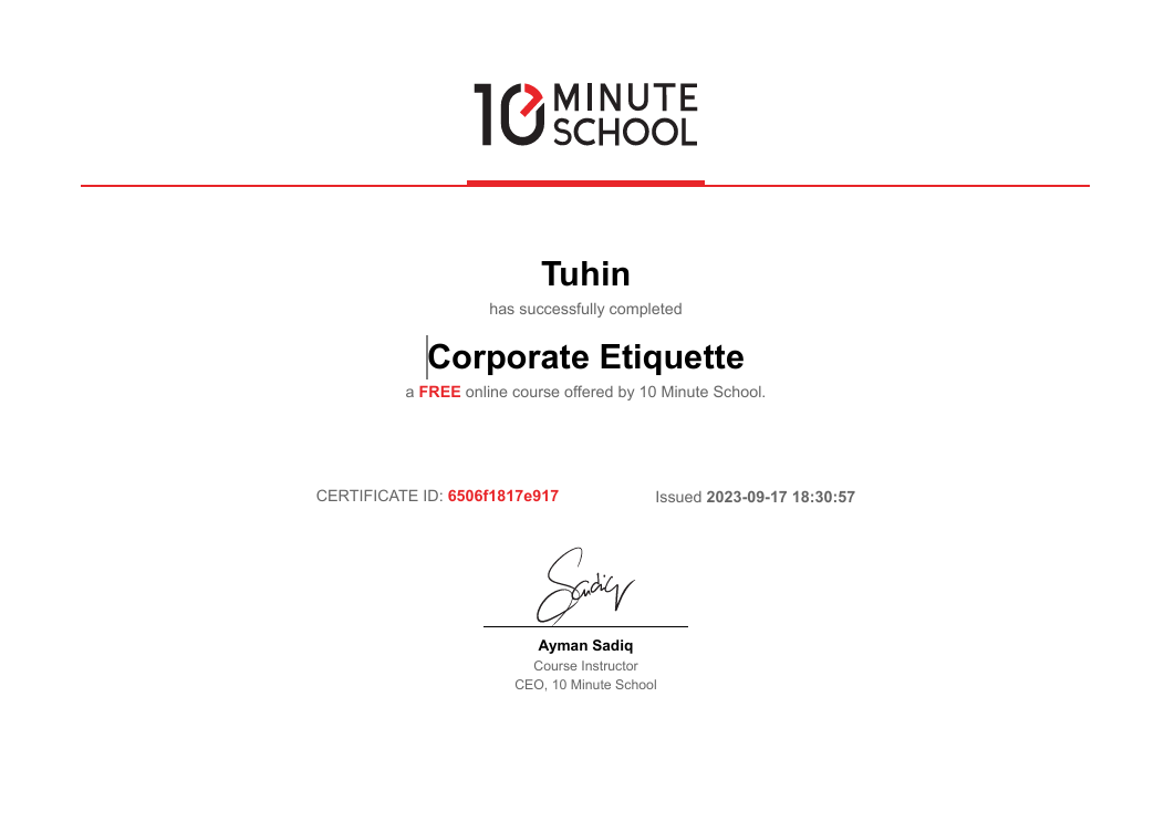 CORPORATE ETIQUETTE